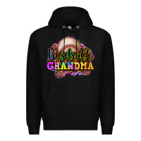 Black baseball grandma Premium Hoodie - OliviaCreatesArt
