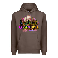 Coffee baseball grandma Premium Hoodie - OliviaCreatesArt