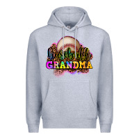 Heather Grey baseball grandma Premium Hoodie - OliviaCreatesArt