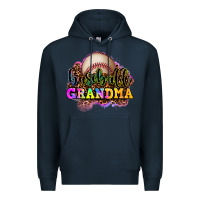Navy baseball grandma Premium Hoodie - OliviaCreatesArt
