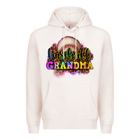 Pale Pink baseball grandma Premium Hoodie - OliviaCreatesArt