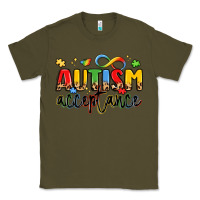 Army Green autism acceptance Classic Tee - LillyAllenDesigns