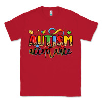 Red autism acceptance Classic Tee - LillyAllenDesigns