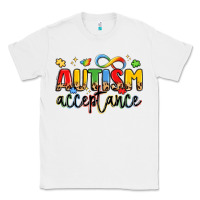 White autism acceptance Classic Tee - LillyAllenDesigns