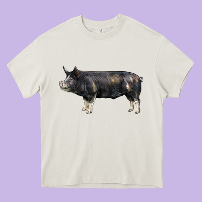 Berkshire Pig Heavy Core Tee Designed By Lillyallendesigns