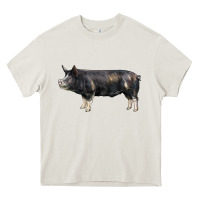 Cream berkshire pig Heavy Core Tee - LillyAllenDesigns