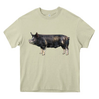 Mossy berkshire pig Heavy Core Tee - LillyAllenDesigns