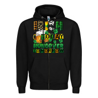Black Irish today hungover tomorrow Zipper Hoodie - CowGirlArtShop