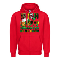 Red Irish today hungover tomorrow Zipper Hoodie - CowGirlArtShop