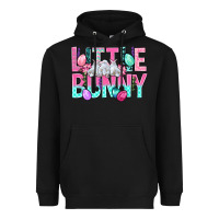 Black Little Bunny Easter Heavyweight Hoodie - BundleAndBundleShop