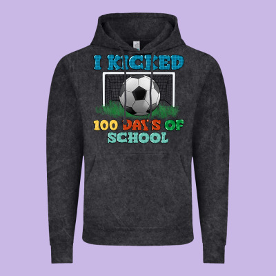 I Kicked 100 Days Of School Vintage Hoodie Designed By Lillyallendesigns