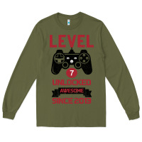 Army Green Kids Level 7 Unlocked Awesome Since 2013 Long Sleeve Tee - Bettercallsaul