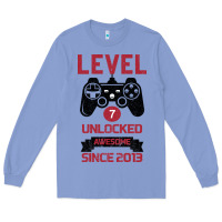 Colony Blue Kids Level 7 Unlocked Awesome Since 2013 Long Sleeve Tee - Bettercallsaul