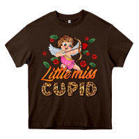 Chocolate Brown little miss cupid Heavy Core Tee - AdoDesignShop