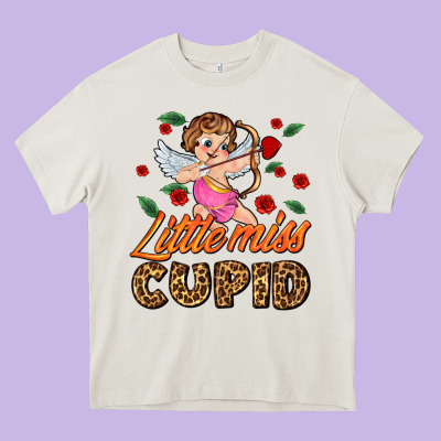 Little Miss Cupid Heavy Core Tee Designed By Adodesignshop