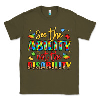 Army Green see the ability not the disability Classic Tee - LillyAllenDesigns