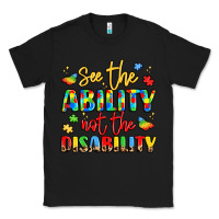 Black see the ability not the disability Classic Tee - LillyAllenDesigns