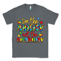 Charcoal Heather see the ability not the disability Classic Tee - LillyAllenDesigns