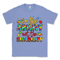 Colony Blue see the ability not the disability Classic Tee - LillyAllenDesigns