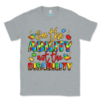 Heather Grey see the ability not the disability Classic Tee - LillyAllenDesigns