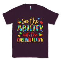 Plum see the ability not the disability Classic Tee - LillyAllenDesigns