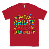 Red see the ability not the disability Classic Tee - LillyAllenDesigns