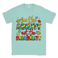 Seafoam see the ability not the disability Classic Tee - LillyAllenDesigns