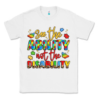 White see the ability not the disability Classic Tee - LillyAllenDesigns