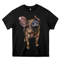 Black baby duroc pig Heavy Core Tee - LillyAllenDesigns