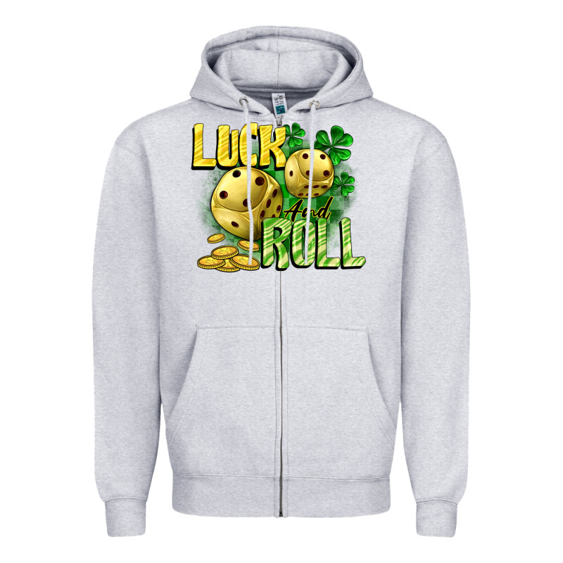 Luck And Roll Zipper Hoodie by CowGirlArtShop | Teevron