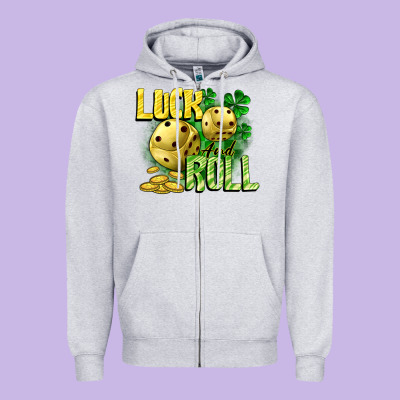 Luck And Roll Zipper Hoodie Designed By Cowgirlartshop