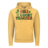 Vintage Mustard one lucky teacher Vintage Hoodie - LillyAllenDesigns