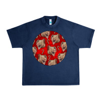 Navy christmas pig Urban Heavy Tee - LillyAllenDesigns