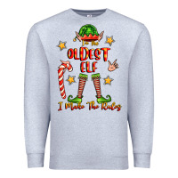 Heather Grey im the oldest elf i make the rules Premium Sweatshirt - FaDigitalArtStudio