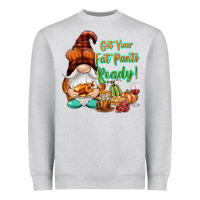 Heather Grey Get your fat pants ready Heavyweight Sweatshirt - NancyCooperArtShop
