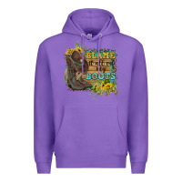 Purple Blame It All On My Boots Premium Hoodie - FaDigitalArtStudio