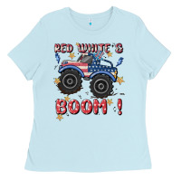 Baby Blue 4th of july png, monster truck Ladies Tee - MaliasSmallBusiness