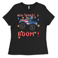 Black 4th of july png, monster truck Ladies Tee - MaliasSmallBusiness