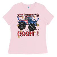 Bubblegum Pink 4th of july png, monster truck Ladies Tee - MaliasSmallBusiness