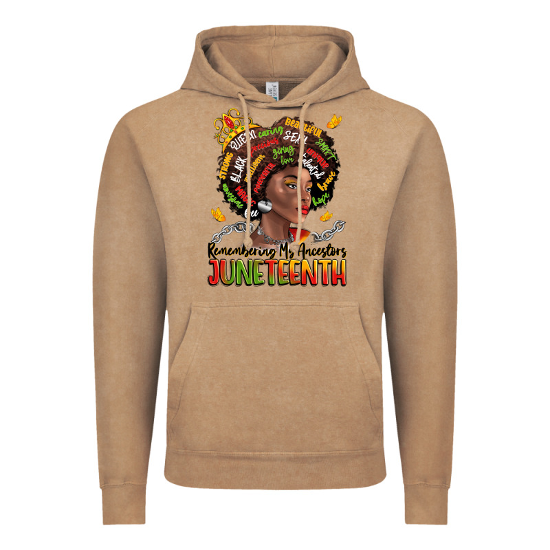 Remembering My Ancestors Juneteenth Vintage Hoodie by LillyAllenDesigns | Teevron