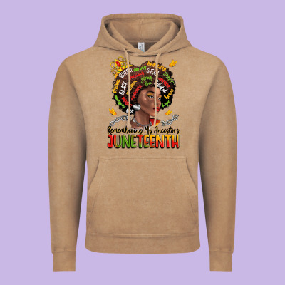 Remembering My Ancestors Juneteenth Vintage Hoodie Designed By Lillyallendesigns