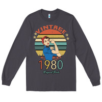 Smoke Vintage 1980 Original Parts Women 40th Birthday Long Sleeve Tee - Bettercallsaul