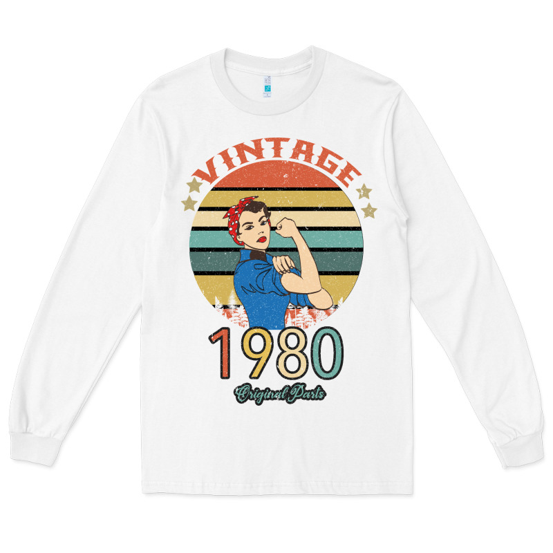 Vintage 1980 Original Parts Women 40th Birthday Long Sleeve Tee by Bettercallsaul | Teevron