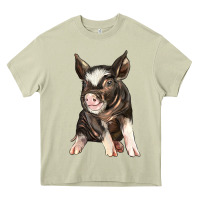 Mossy baby berkshire pig Heavy Core Tee - LillyAllenDesigns