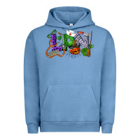 Pigment Pebble Blue Halloween LPN Licensed Practical Nurse Urban Hoodie - LillyAllenDesigns
