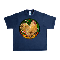 Navy cochin rooster christmas Urban Heavy Tee - LillyAllenDesigns