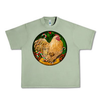 Oil Green cochin rooster christmas Urban Heavy Tee - LillyAllenDesigns