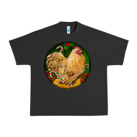 Pigment Black cochin rooster christmas Urban Heavy Tee - LillyAllenDesigns