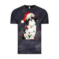 Cloud Black christmas shih tzu dog Vintage Tee - LillyAllenDesigns