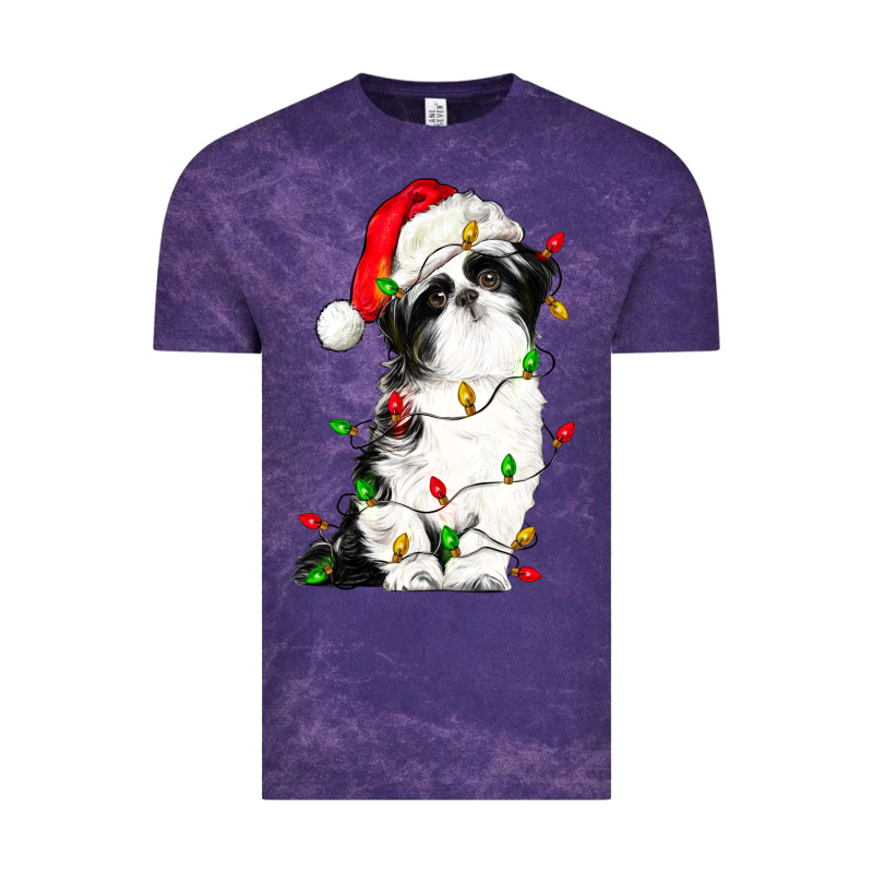 Christmas Shih Tzu Dog Vintage Tee by LillyAllenDesigns | Teevron